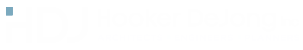 Hooker DeJong Incorporated Logo, also reading "Architects, Engineers, Planners."